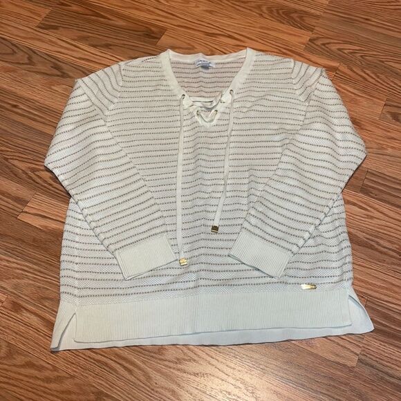 Calvin Klein Neutral Sweater, aesthetic, cream, gold, medium - Picture 1 of 8